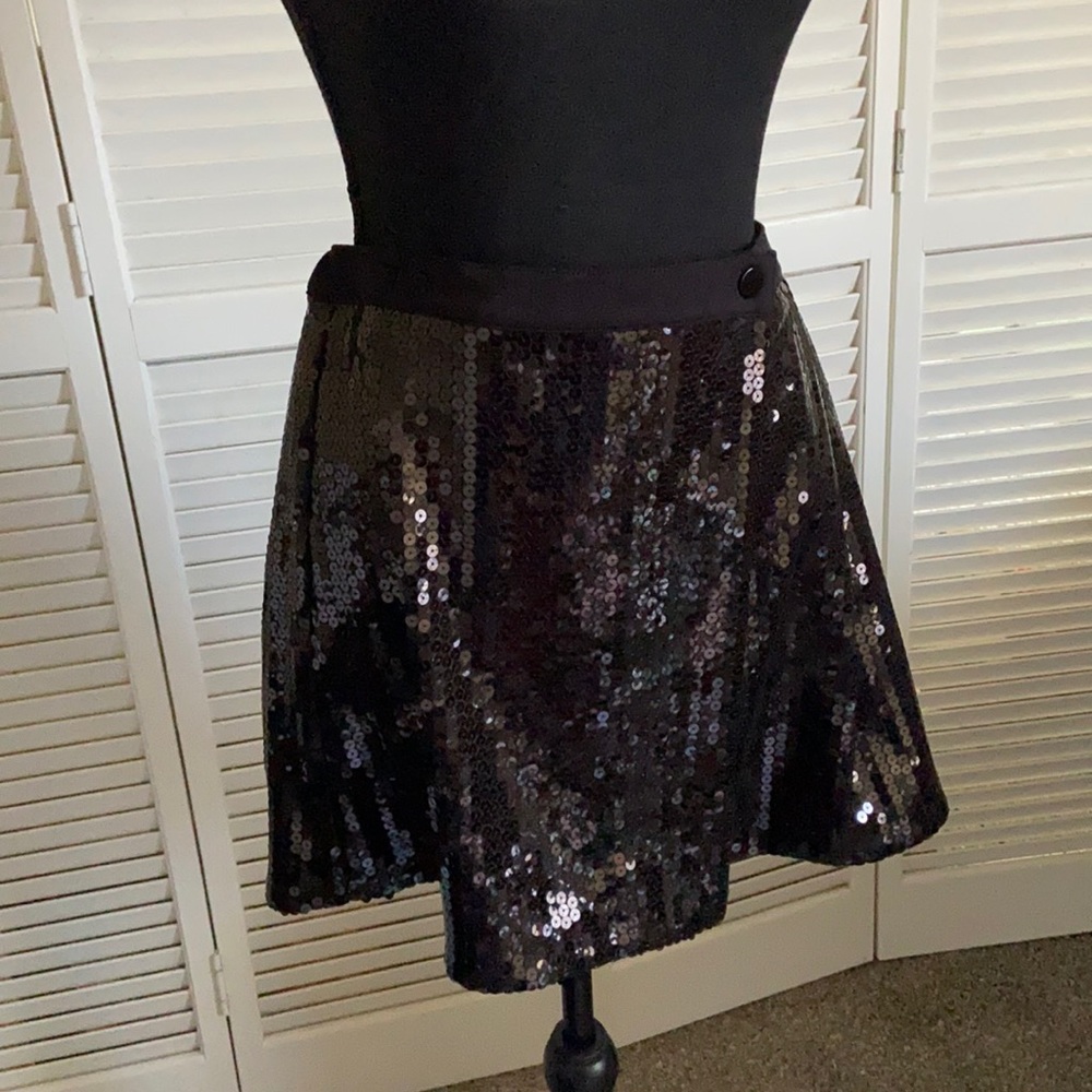 Philosophy black sequin skirt